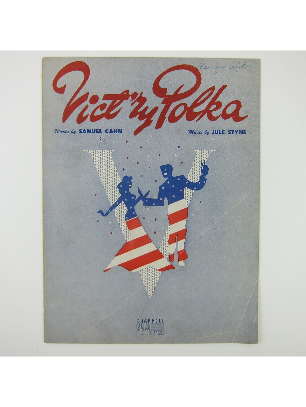 Sheet Music Vict'ry Polka Victory Samuel Cahn Jule Styne Patriotic Vintage 1943